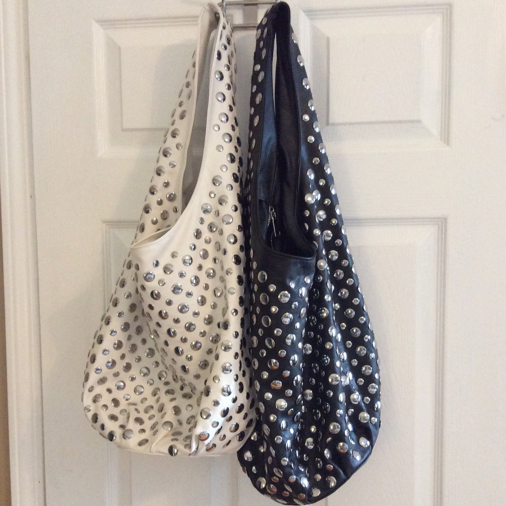 2 LIONEL STUDDED TOTE PURSES